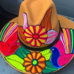 Hand-painted indigenous inspired hat! Brand new . Price is firm!